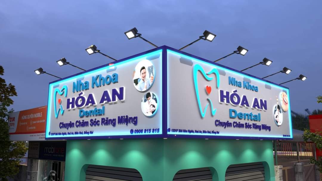 Bảng hiệu nha khoa HÓA AN